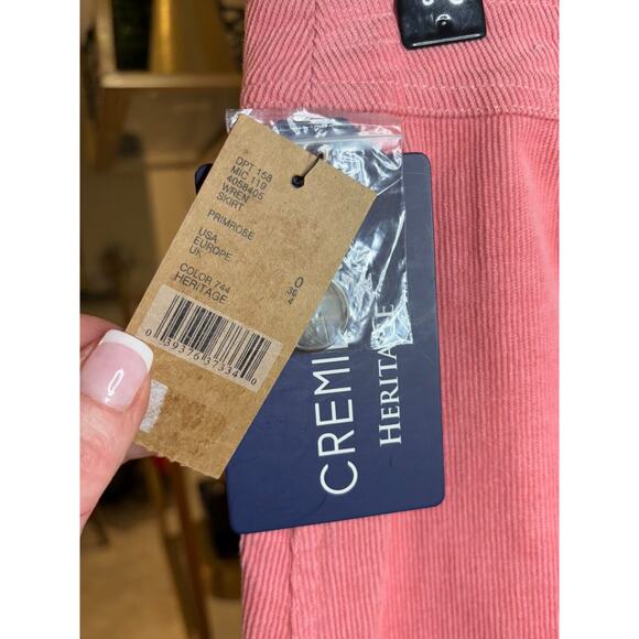 Cremieux corduroy button down mini skirt pink size 0 - Picture 3 of 5